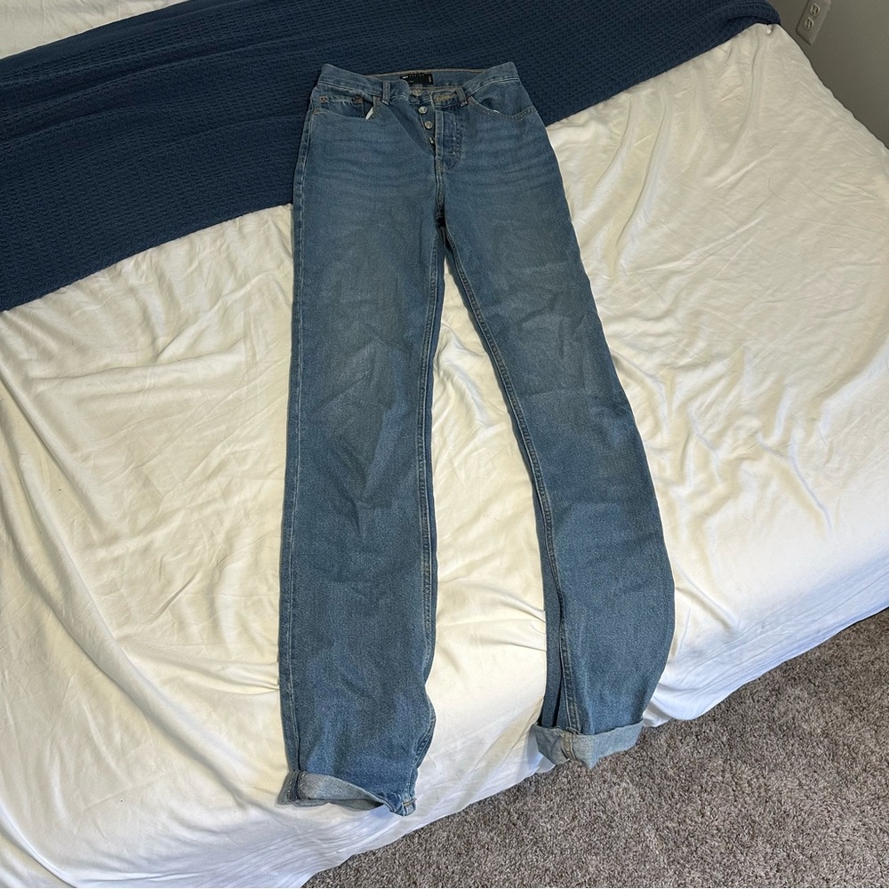 ASOS Straight Tall Button Fly Denim Jeans 25/38